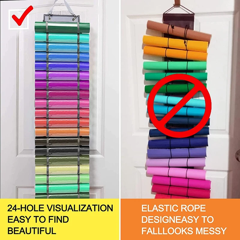 

Vinyl Storage Rack Vinyl Roll Wall Hanging Handmade Vinyl Storage Rack Hanging Storage Rack with 48 Roll Compartments