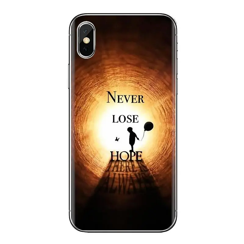 Never Lose Hope Inspirational Quote Covers For Samsung Galaxy S2 S3 S4 S5 MINI S6 S7 edge S8 S9 Plus Note 2 3 4 5 8 Coque Fundas |