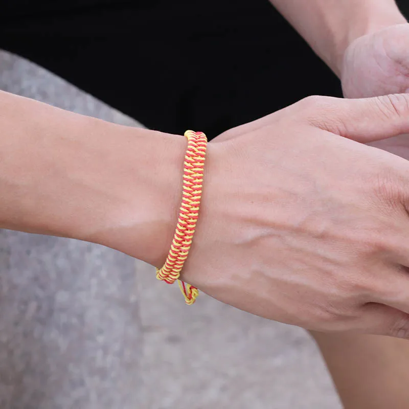 Плетеный веревочный браслет в богемном стиле для мужчин и женщин регулируемый из