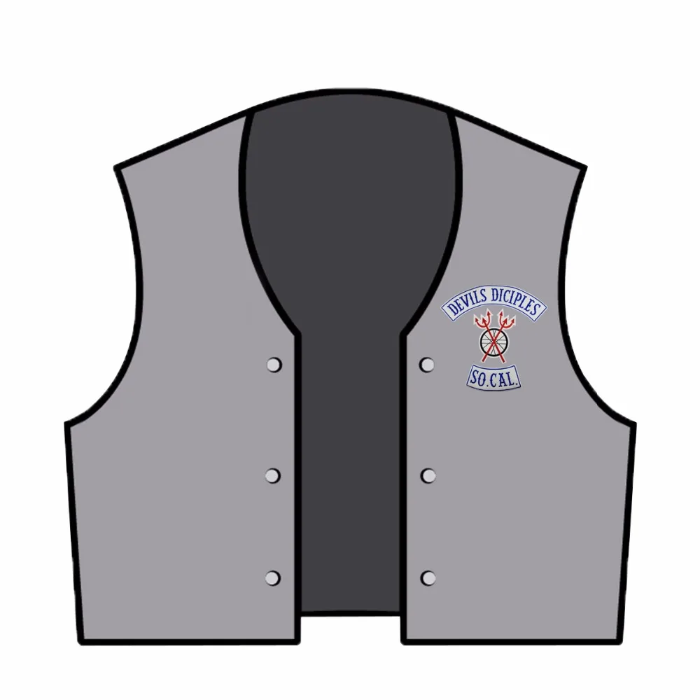 Нашивки с вышивкой Devils Socal Biker мотоциклетная аппликация на куртку Райдер Клубные