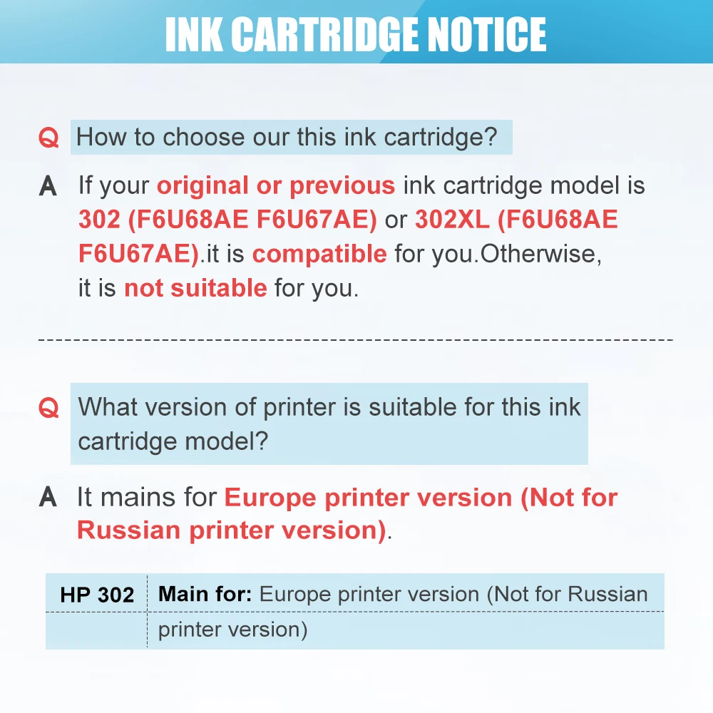 QSYRAINBOW 1 шт. 302xl 30 мл reill картридж для принтера HP 302 XL hp Officejet 4650|Чернильные картриджи|