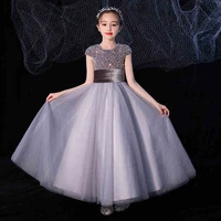 sequin puffy princess girl dress flower girl dresses for party and wedding ball gown tulle dresses first communion