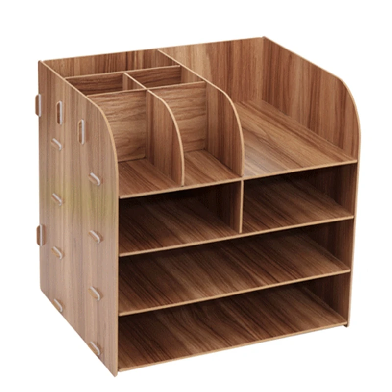 Деревянный сборный органайзер для рабочего стола офисного держатели файлов