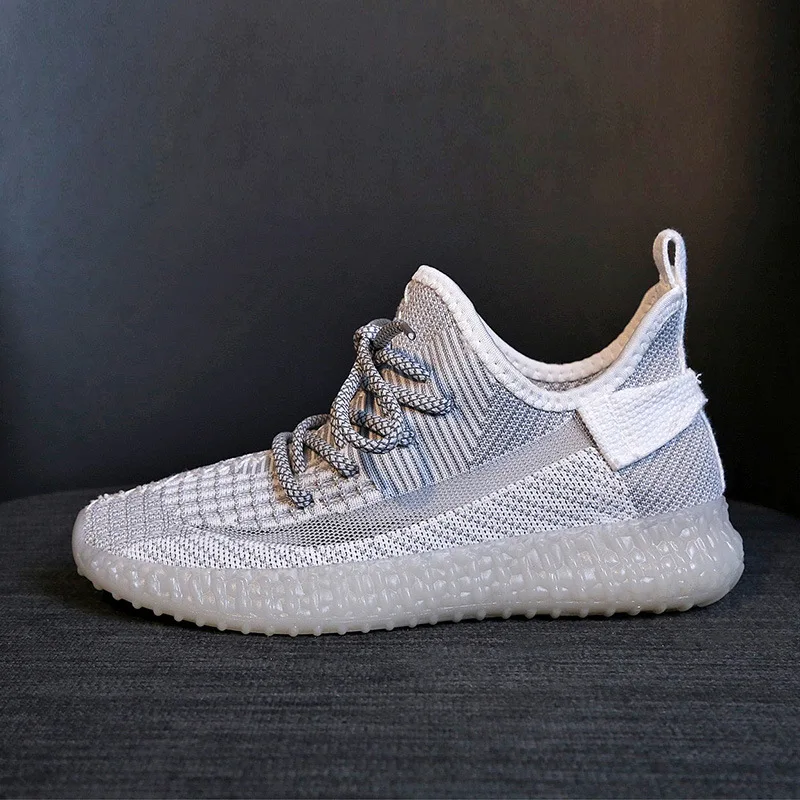 

Korean Version Baitao Sports Shoes Female Breathable Flying Weaving Leisure Shoes Female Jelly Luminescent Student Board Shoes