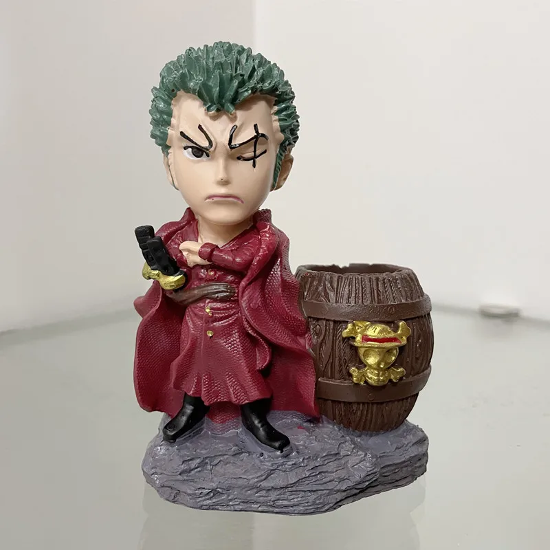 

[VIP] аниме цельный закон, Луффи, сандзи, Зоро, держатель для ручек, фигурка, контейнер для ручек, статуя из смолы, модель, украшения для дома, по...