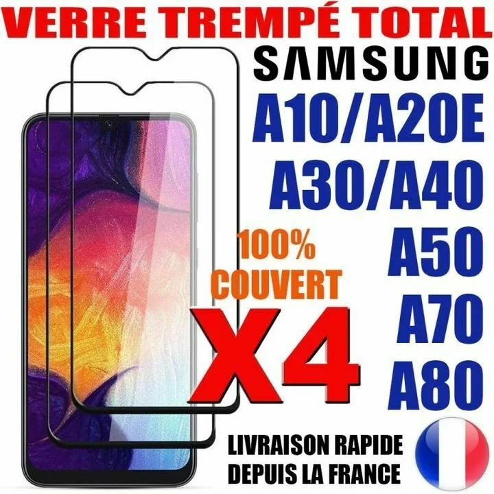 

Verre Tremp For Samsung A10 A50 A40 A20e A70 Cran Vitre 100% Couvert