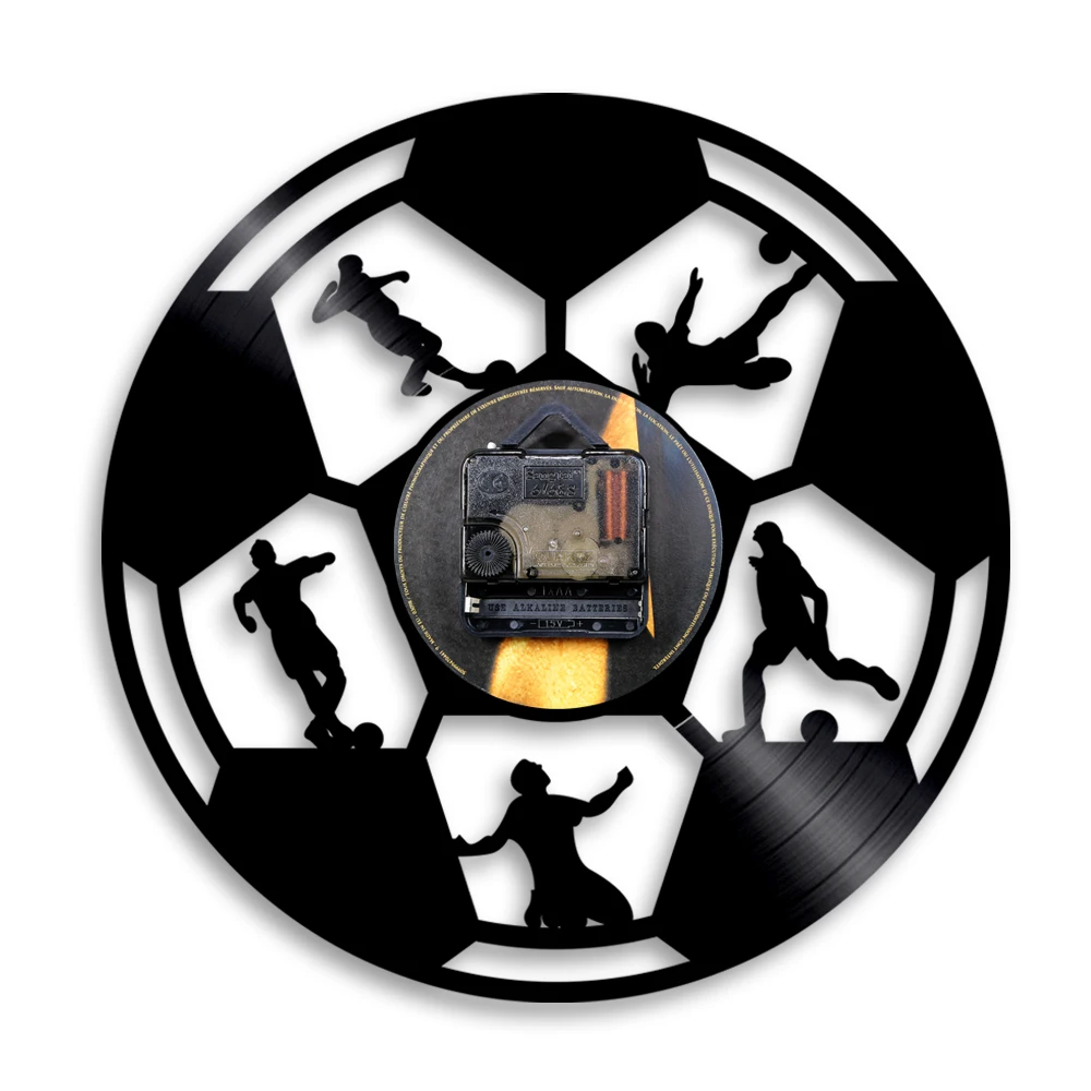 Настенные часы с виниловой пластиной для игры в футбол|Настенные часы| |