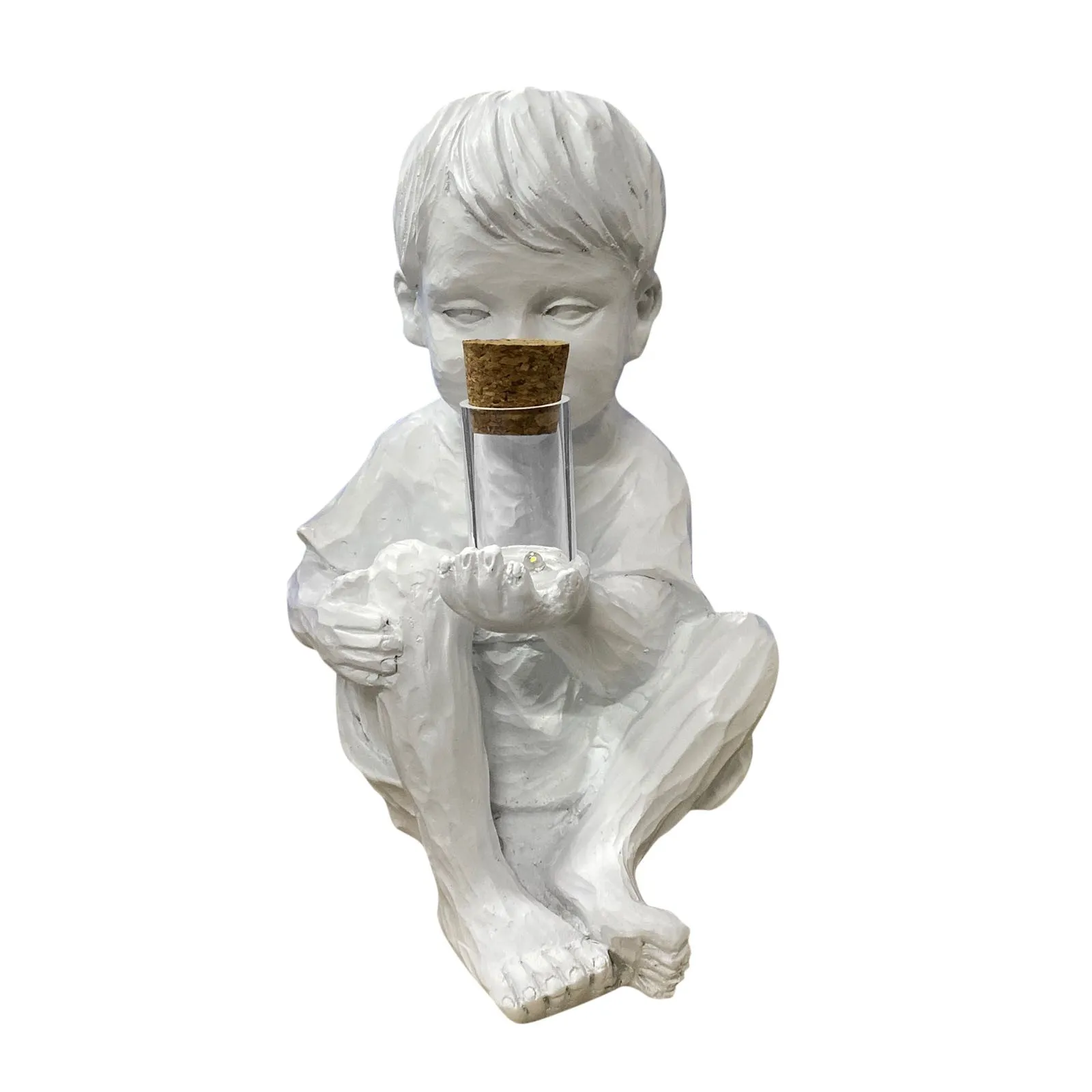 

Garden Ornaments A Kid With Solar Fireflies Garden Statue-garden Decoration Garden Ornaments Home Decoration Accessories
