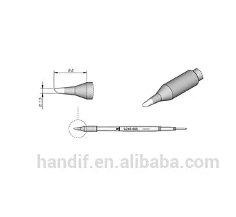 

Оригинальный JBC C245-908 пайки советов для CD-2BE паяльная станция, массовый шток