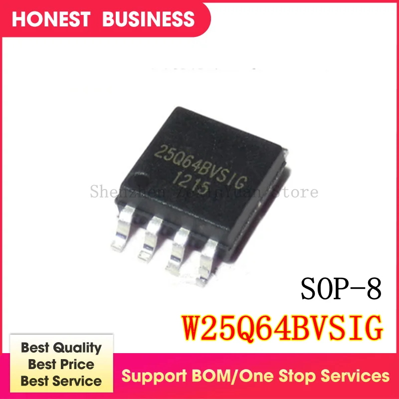 

20 шт./лот 25Q64BVSIG 25Q64BVSSIG W25Q64BVSIG 25Q64 BVSIG W25Q64 SOP-8 в наличии