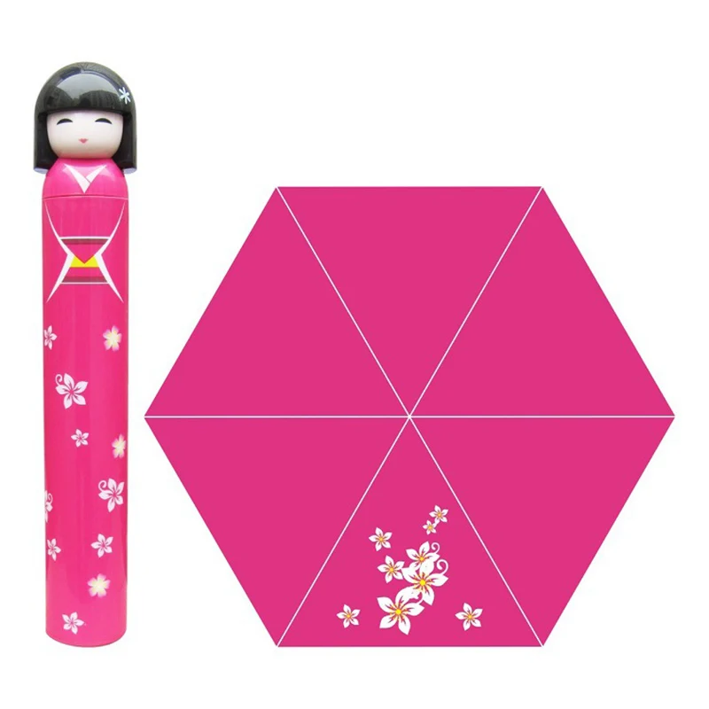 LISM японское кимоно кукла складной зонт в виде бутылки вина дождя креативный УФ