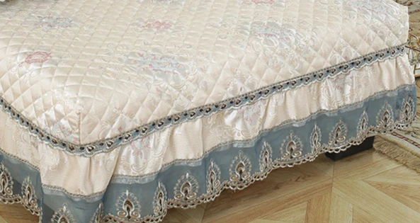 pink Forros para muebles de sala Нескользящая мебельная крышка кружевной диван-коврик с цветочным узором секционные кушетки для диванов TS153 - Цвет: pink
