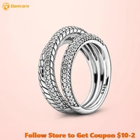 hot sale 100 autumn original 925 sterling pav%c3%a9 snake chain pattern rings women rings engagement rings wedding rings girl rings