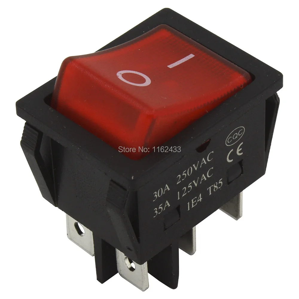 KCD4-202N-3 30x22 мм 30A 6 pin ON-ON Лодка кулисный переключатель KCD4 Серии Выключатель питания с 220 В светильник