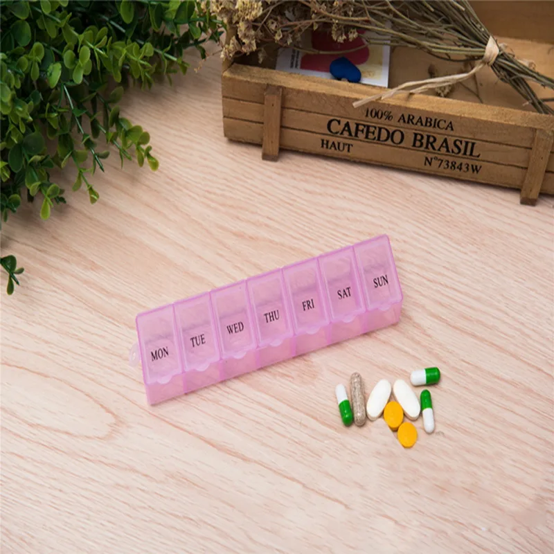 1 шт. пластик Творческий портативный семь-набор купе ящики для хранения семь дней