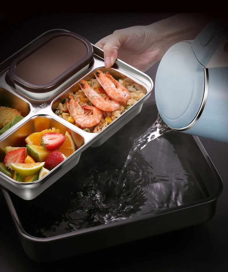 

304 Stainless Steel Thermos Thermal Lunch Box Whit Bag Set Kid Adult Bento Boxs Leakproof Japanese Style Food Container Portable