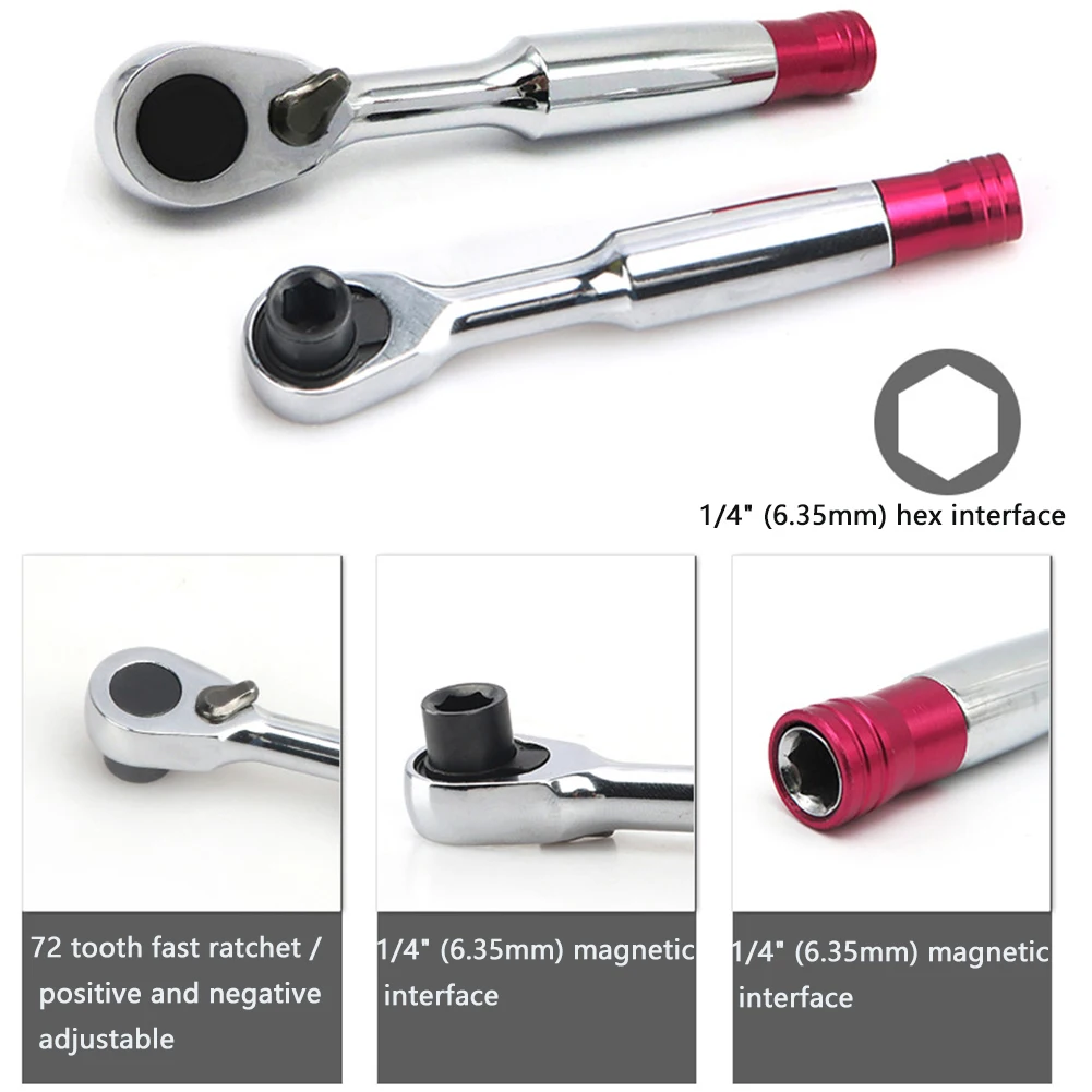 Ключ-Трещотка с прямым хвостовиком для ремонта автомобиля зубчатый редуктор