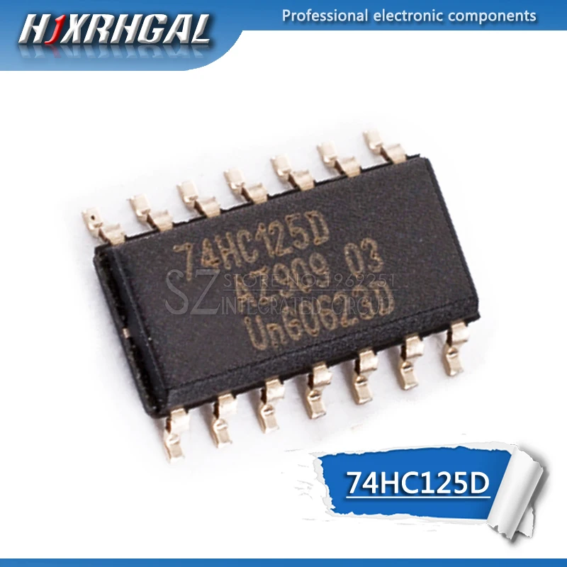 1 шт. 74HC125D SOP14 74HC125 SOP SN74HC125DR SN74HC125 SMD 74125