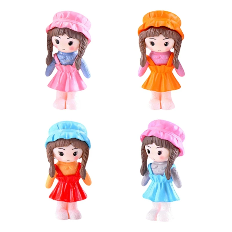 4 шт. Фигурки для девочек милый маленький стол декор кроватки украшение из смолы |