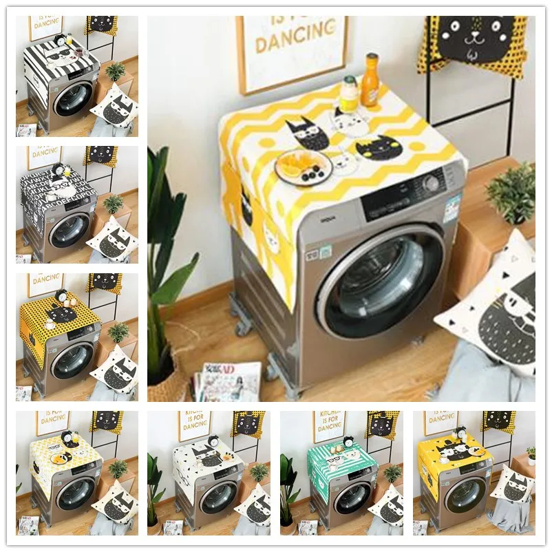 Мультяшная кошка стиральная машина покрывает непромокаемое полотенце хлопок