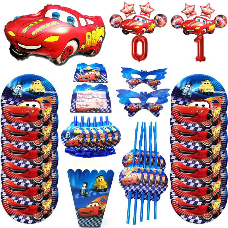 Disney тачки Молния Маккуин детские товары для дня рождения набор украшений