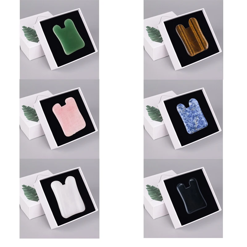 

Массажер гуашный нефритовый для лица и шеи, аппарат для спа-процедур с натуральным камнем для тонкого подтягивания морщин, уход за кожей