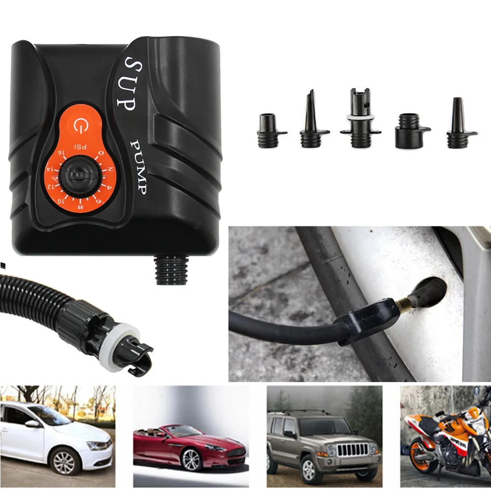 

12V Digital Portable Mini Car Wheel Tire Inflatable Pump Air Compressor Electric Inflating Machine Nozzle