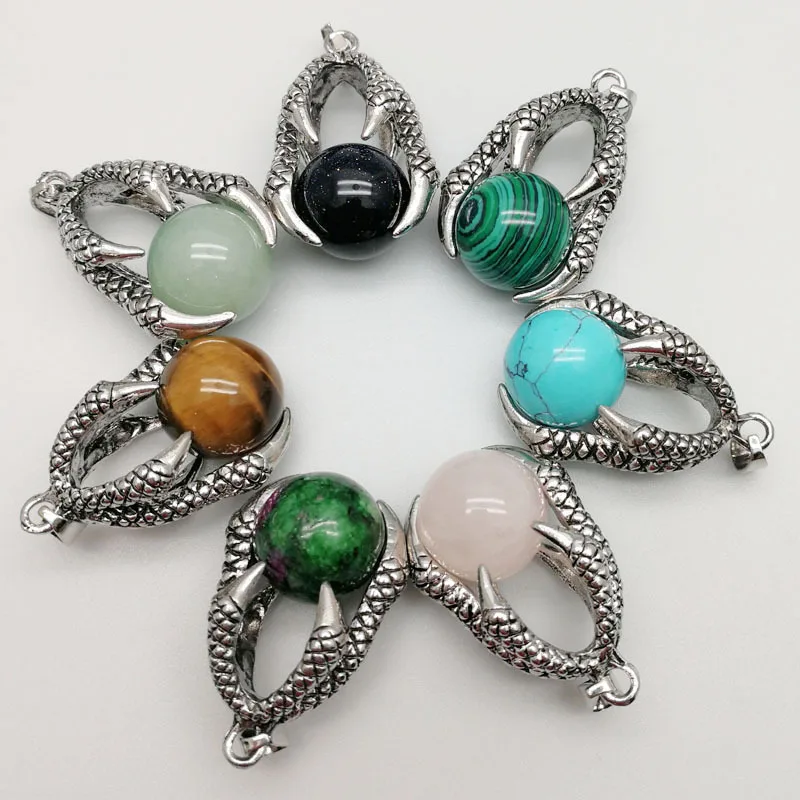 

Красочные Бусины из натурального камня DIY ювелирные изделия ожерелье кулон