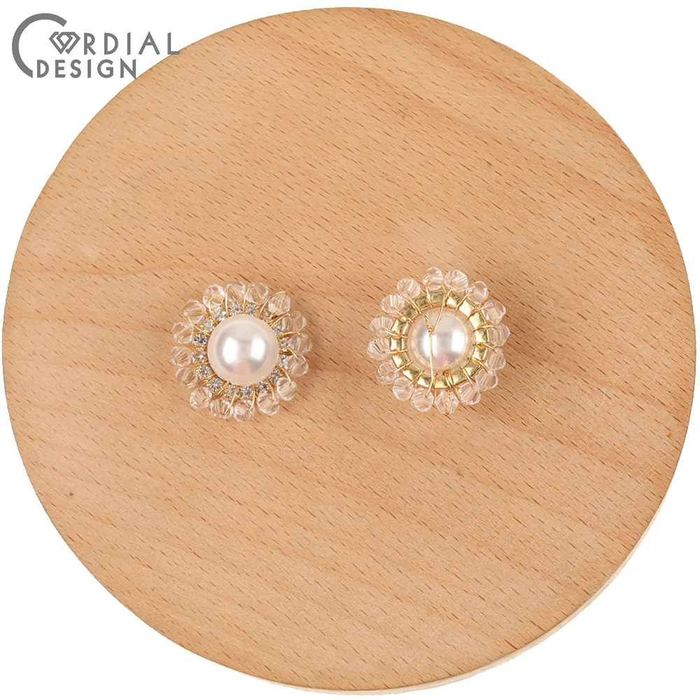 

Cordial Design 30Pcs 20*20MM Jewelry Accessories/Crystal Pendant Base/Imitation Pearl/DIY Making/Hand Made/Earring Findings