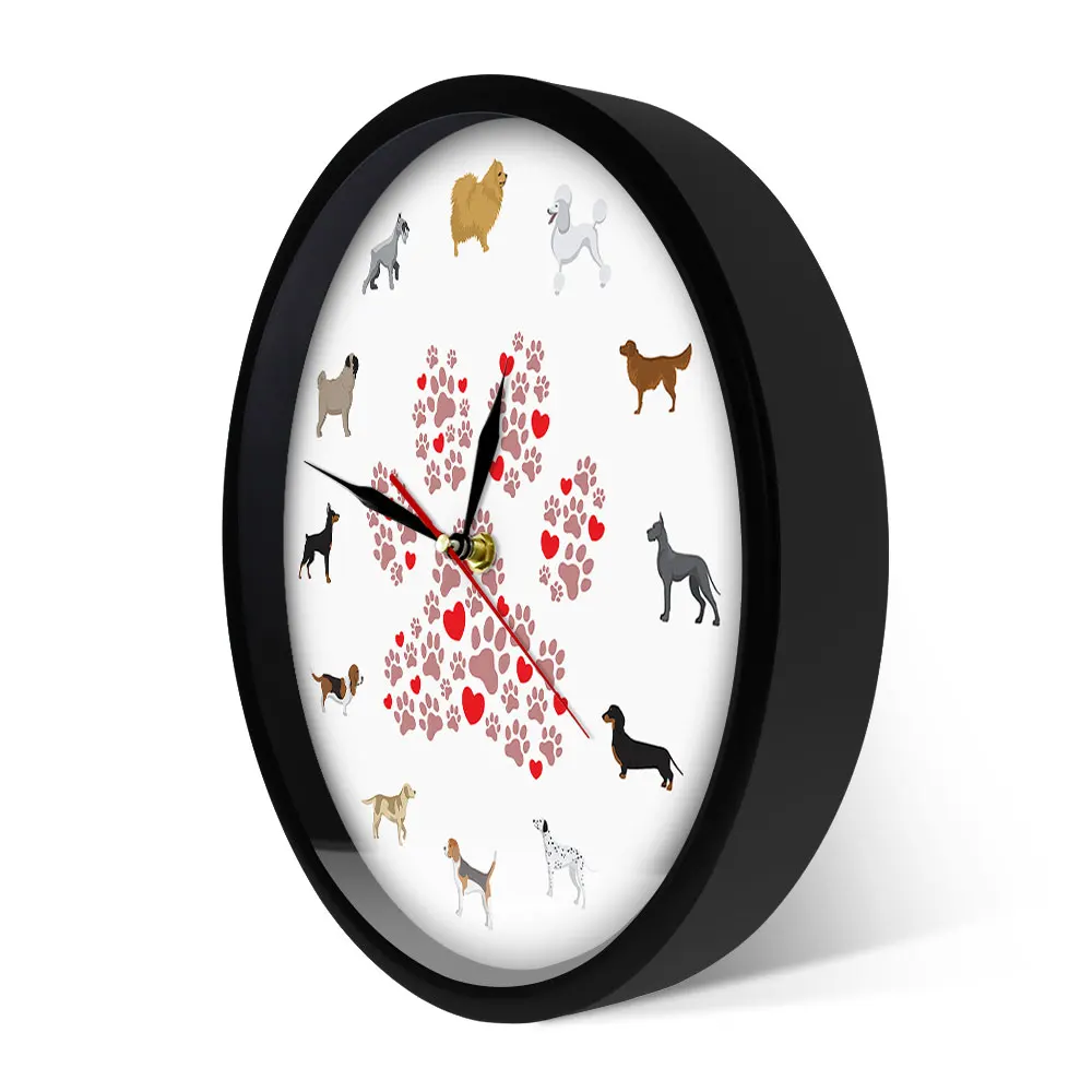 Для печати собак настенное искусство современные настенные часы собаки пород