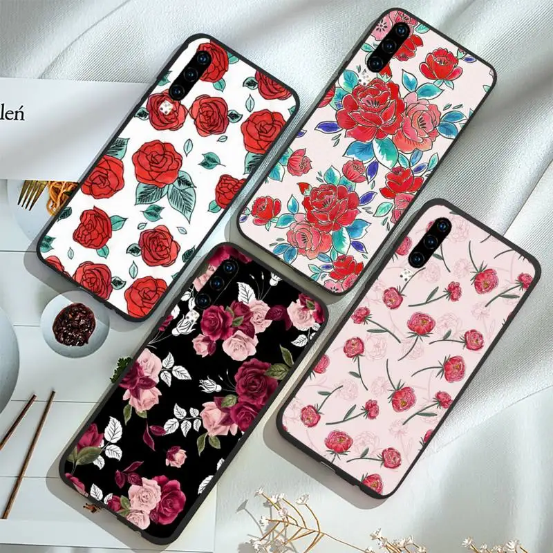 

Retro cartoon artistic flower Phone Case For Huawei honor Mate P 9 10 20 30 40 Pro 10i 7 8 a x Lite nova 5t