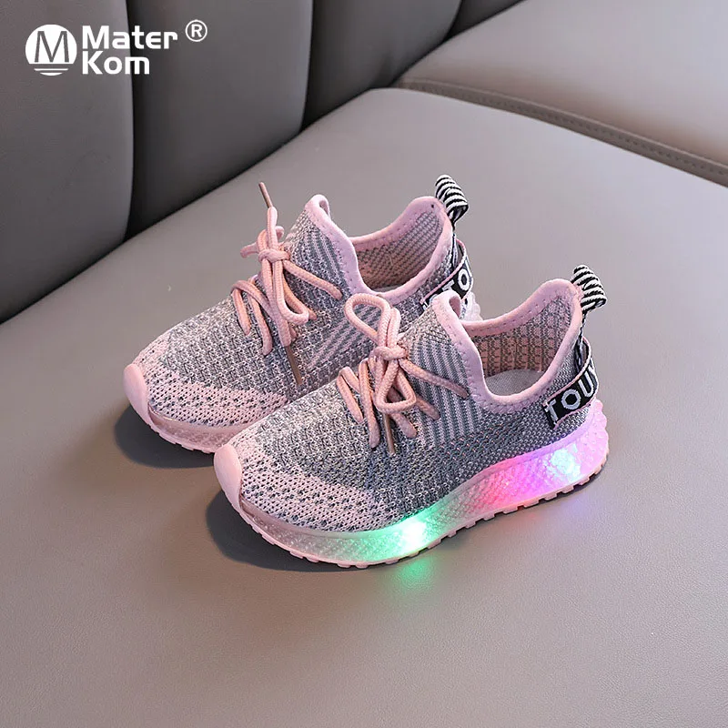 

Size 21-30 Baby Luminous Shoes For Girls Children Glowing Shoes For Boys Non-slip Shoes For Kids Girls LED Lights Shoes For Baby