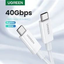 UGREEN PD100W USB 4 Cable 8K/60Hz 40Gbps Super Speed Transfer Carging Cable for MacBook 2020 MateBook 13 USB 4 Cable USB C to C