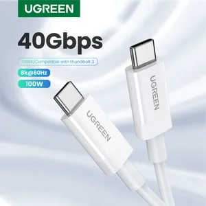 ugreen pd100w usb 4 cable 8k60hz 40gbps super speed transfer carging cable for macbook 2020 matebook 13 usb 4 cable usb c to c free global shipping