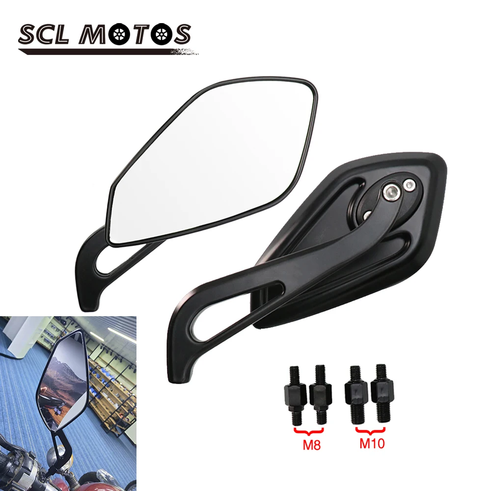 

SCL MOTOS Universal 1Pair Motorbike Accessories Motorcycle M8 M10 Screws Rearview Mirrors Scooters Rear View Mirrors Racing