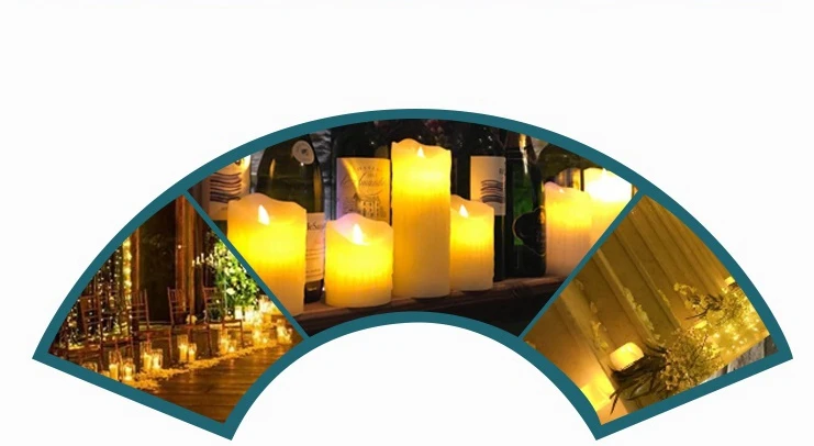LED Electronic Dancing Flameless Candle Light Simulation Candle Battery Operated Wedding Festival Home Decor Water Ripple lamp
