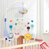 baby crib mobile with remote control music box night light rotate newborn sleeping bed toys 0 12 months infant rattle baby toys