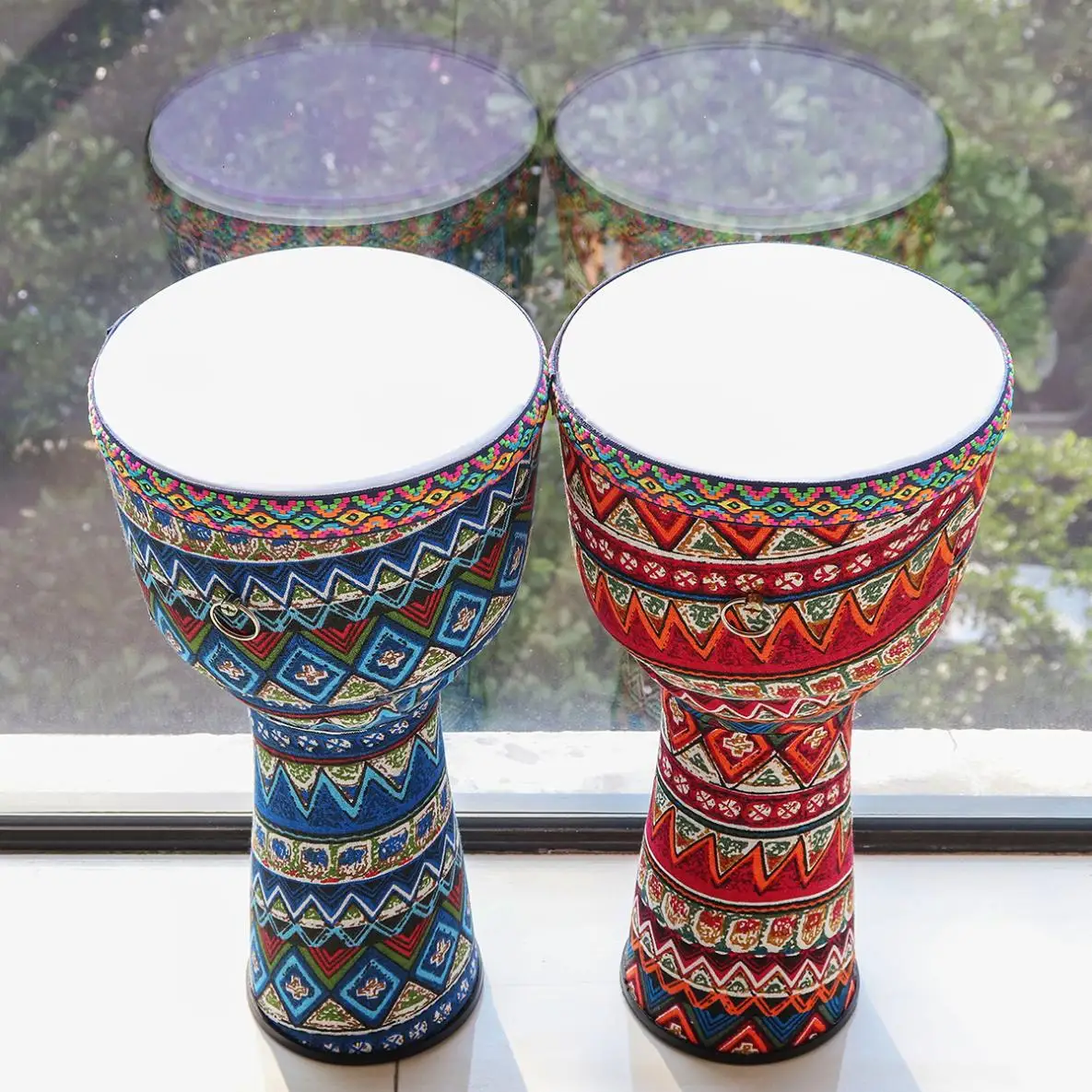 8 дюймов Африканский Djembe барабан красочные ткани искусства ABS баррель ПВХ кожи детей ручные барабаны