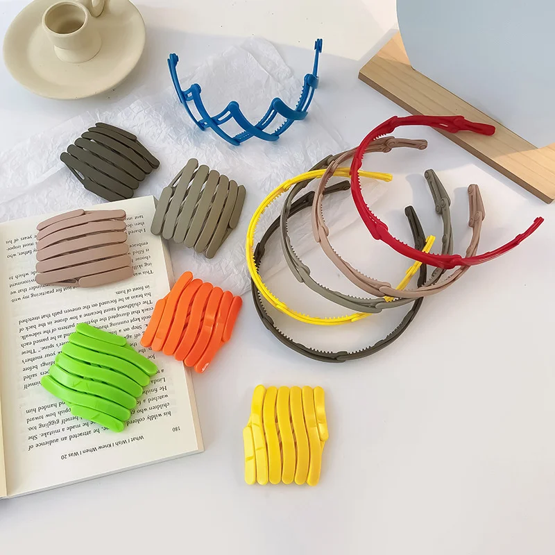 

Модная широкая Складная повязка для волос цветная Красивая повязка для волос для мужчин и женщин Многофункциональный головной убор портат...