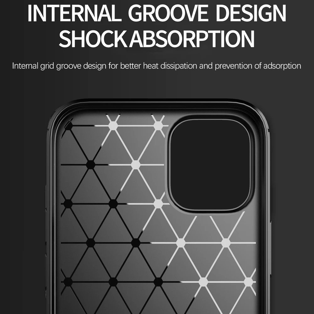 

Slim Carbon Fiber Shockproof Case For iPhone 12 Pro 12 Mini SE 2020 11 XS MAX XR X 7 Plus Soft Phone Case For iPhone 8 Plus Case