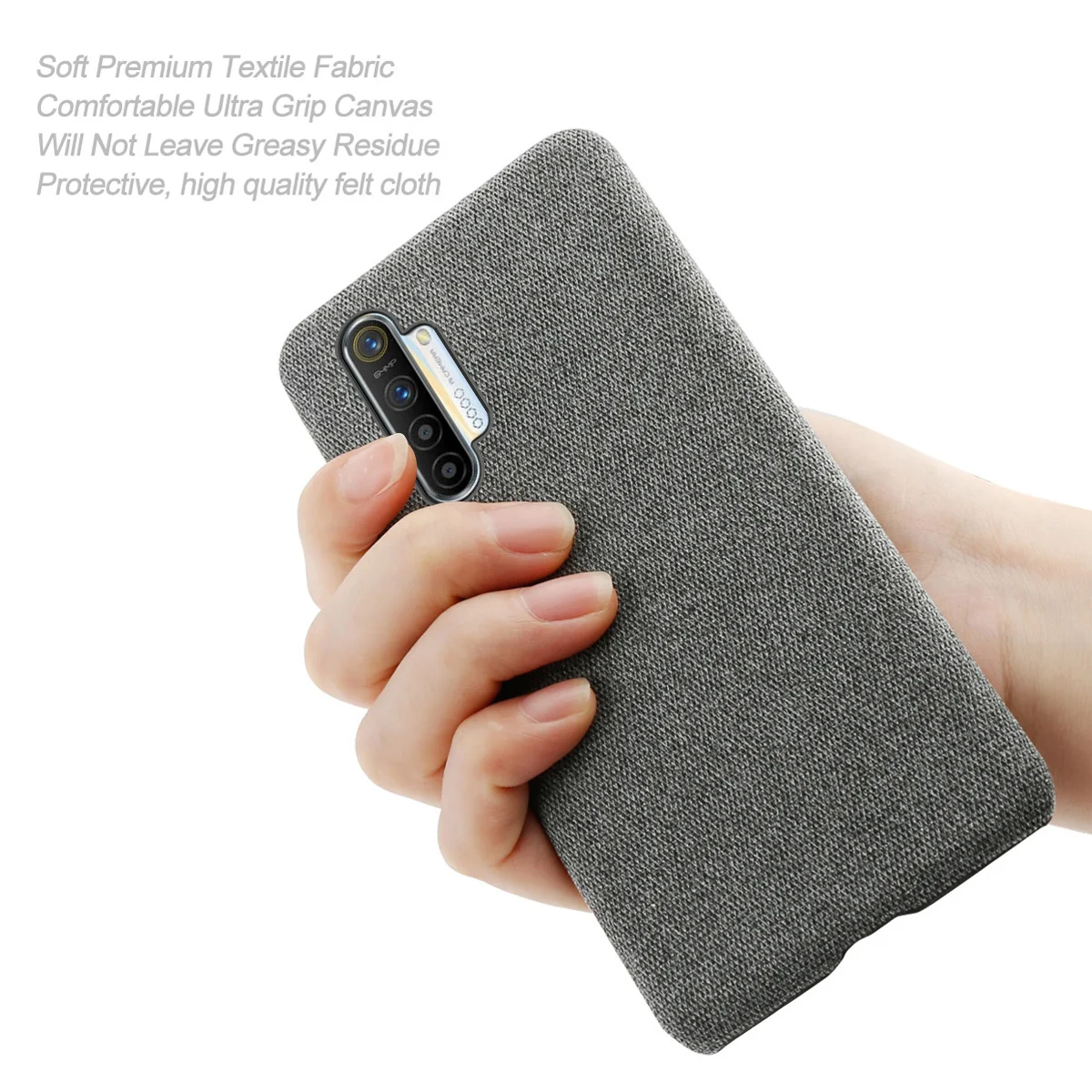 For Oppo Realme XT X2 Pro 5 Case Retro Woven Fabric Cloth Hard PC A9 (2020) Reno A Ace Reno2 Z 2 Phone Coque |