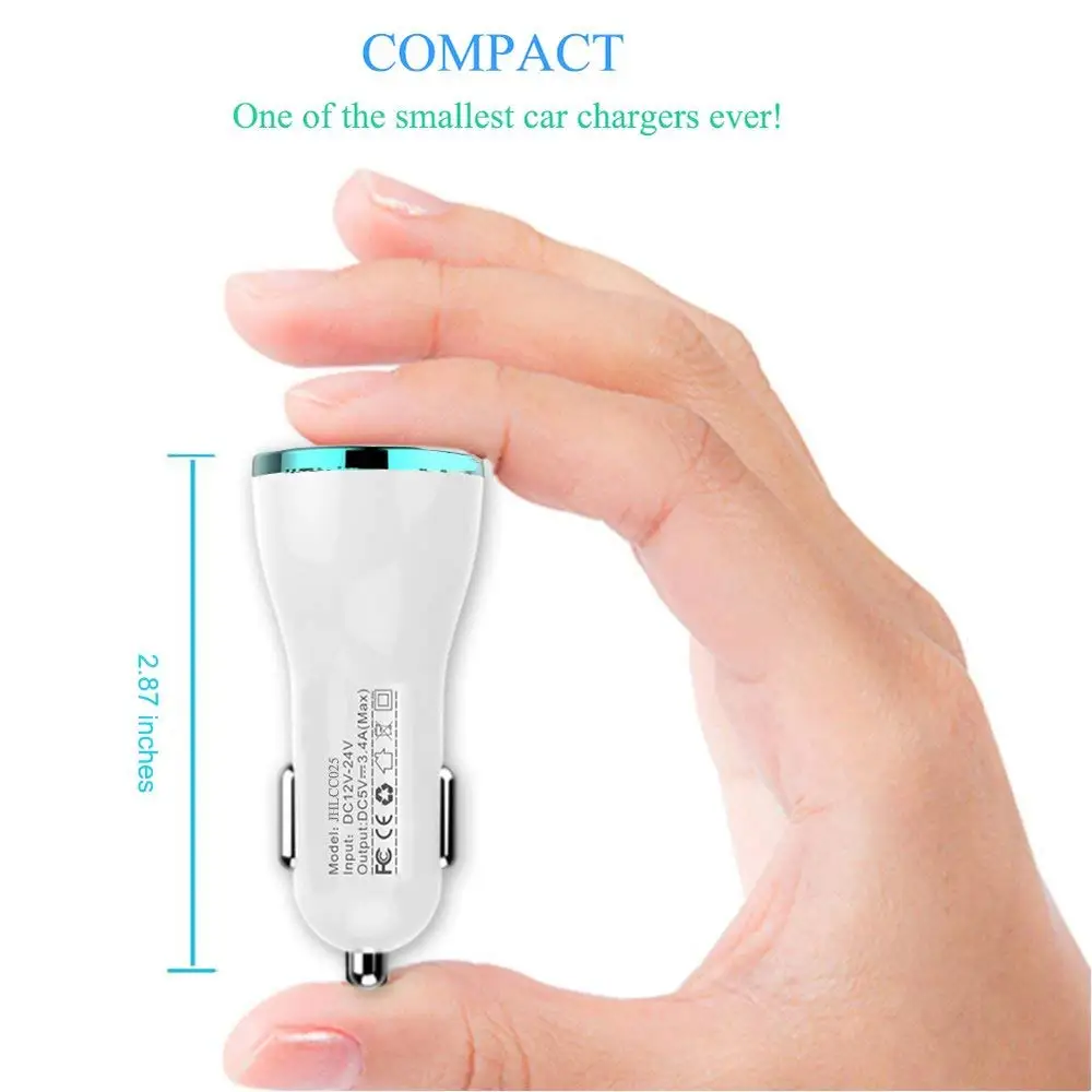 Мобильный телефон зарядное устройство быстрый USB автомобильный адаптер 3.4A 3