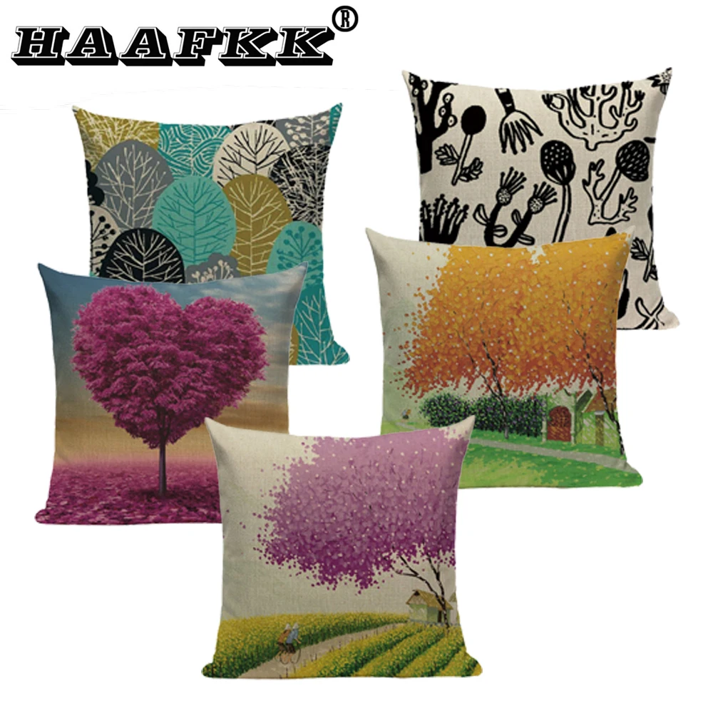 Высококачественные чехлы с изображением растений домашнего декора гостиной