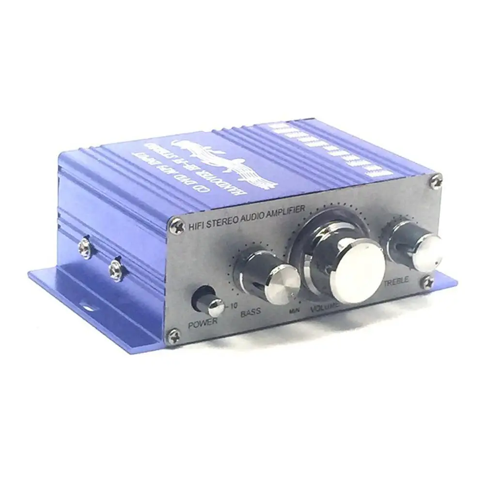 12 В 2 канала Автомобильный усилитель мини Hi Fi стерео аудио маленький Сабвуфер AMP