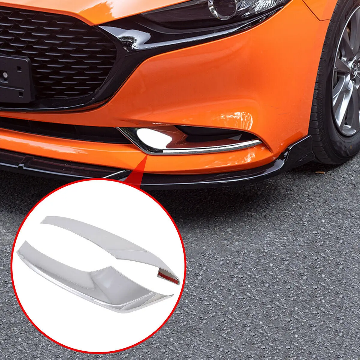 Подходит для Mazda Axela 3 Sedan 2019 2020 хромированный передний противотуманный светильник
