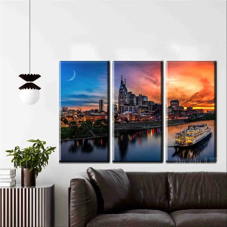 

Nashville Canvas Print Photography Art Printmaking Oil On Canvas Interior Decoration Wall