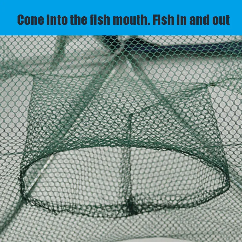 Новая высококачественная Автоматическая рыболовная сеть складная клетка для
