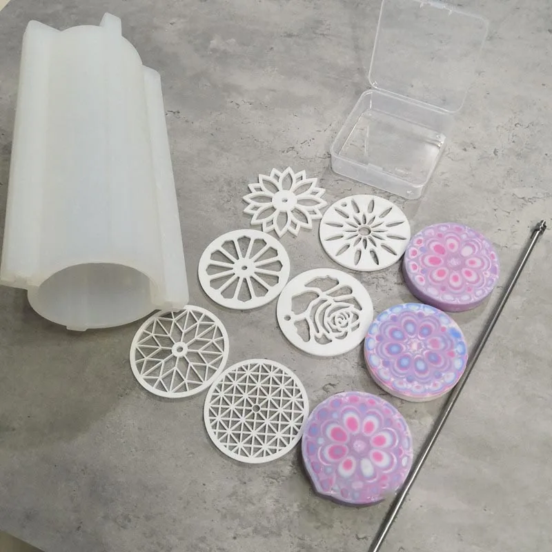 

Creative Soap Mold Handmade Soap Round Decorations Set For Soap Making DIY Handcraft Soap Candle Making Mould moldes de silicona