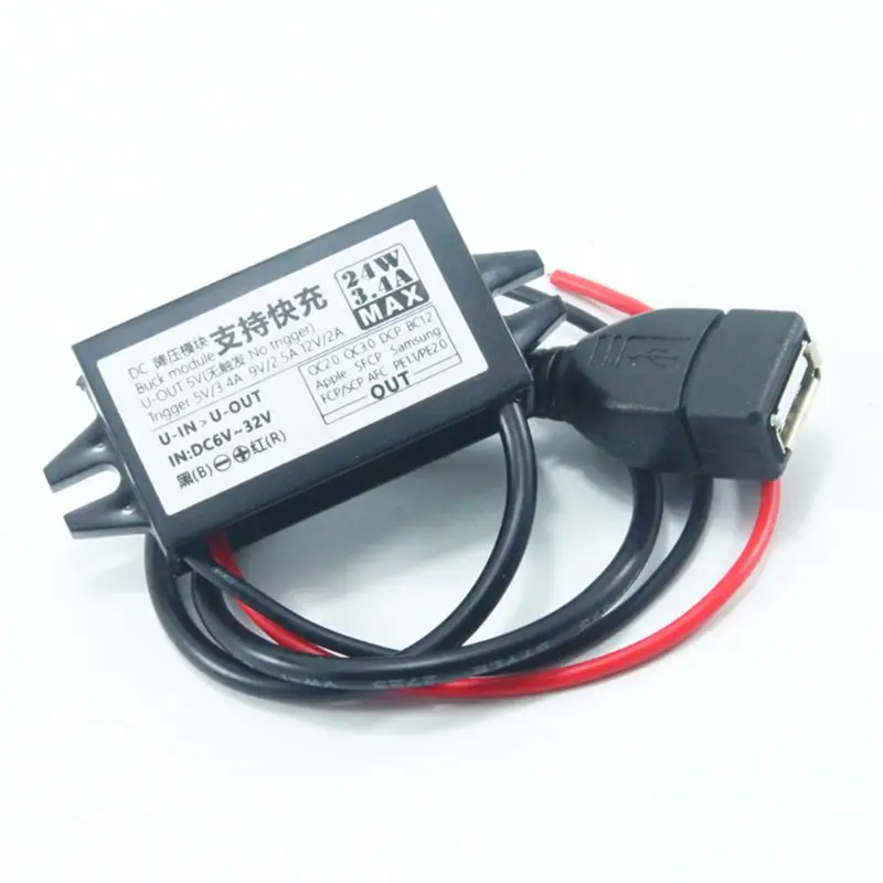 DC-DC преобразователя постоянного тока входное напряжение 6В ~ 32V до 5V 12V USB