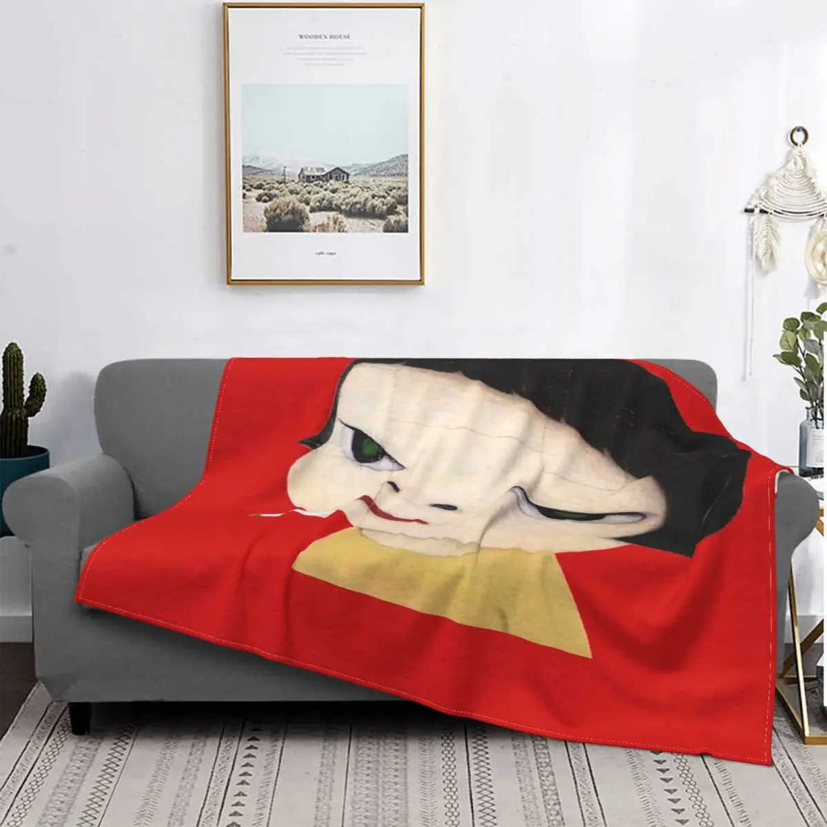 

Yoshitomo-Manta de arte Nara для детей, кукро для cama colcha, manta de verano